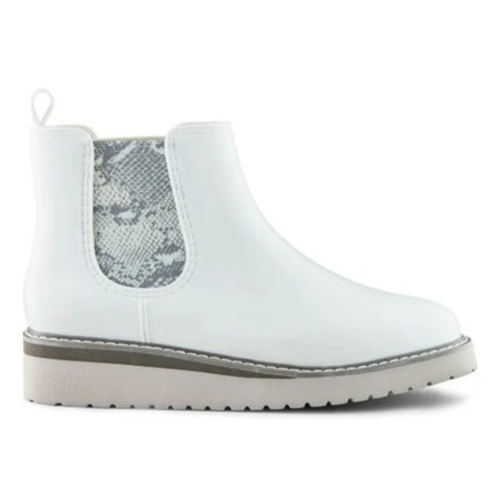 Cougar White Snake-Accent Kensington Rain Boot
